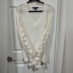 French Connection White Lace Sweater; never worn